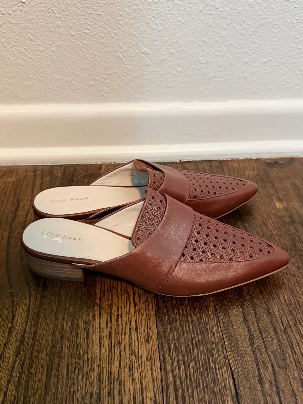 Cole Haan sz 8.5 Women’s Brown Leather Marlee Mules Slip-On
